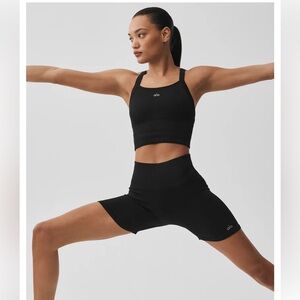 ALO yoga Seamless Ribbed Favorite Bra Tank and Short